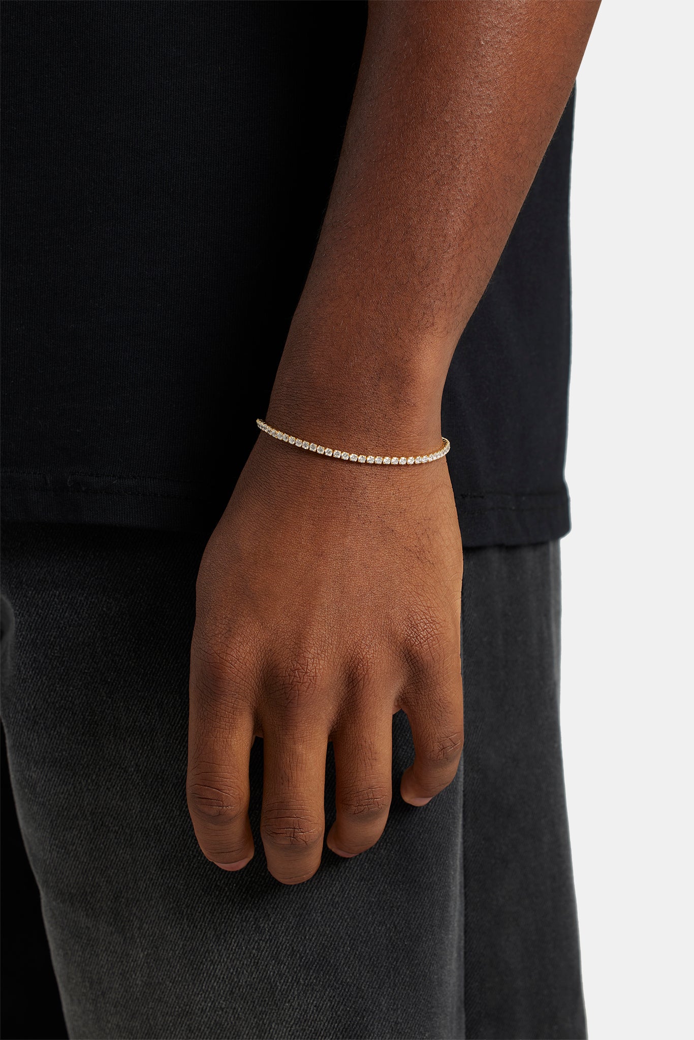 2,5 mm Mikro-Tennisarmband – Gold